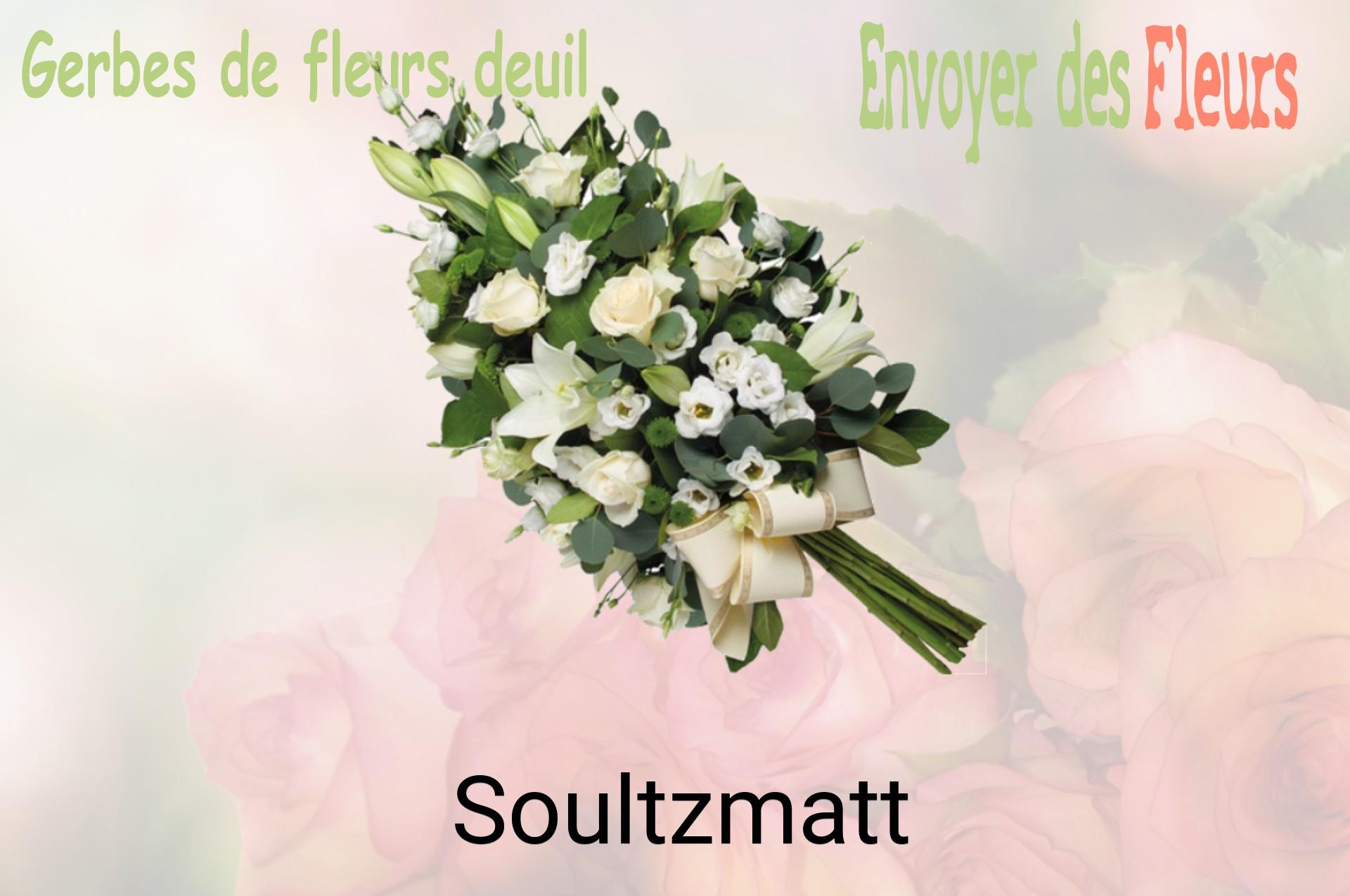 Gerbe de fleurs de deuil livrée à Soultzmatt